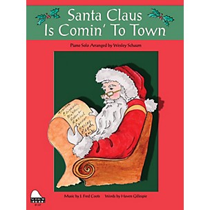 Schaum Santa Claus Is Comin' to Town (Level 1 Elem Level) Educational Piano Book