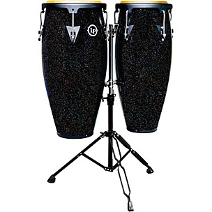 LP Santana Aspire Black Magic Conga Set With Double Stand