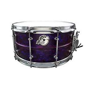Pork Pie Seamless Aluminum Snare Drum With Purple Ink Finish -