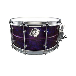 Pork Pie Seamless Aluminum Snare Drum with Purple Ink Finish