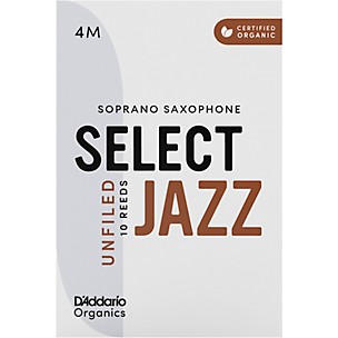 D'Addario Woodwinds Select Jazz, Soprano Saxophone - Unfiled,Box of 10