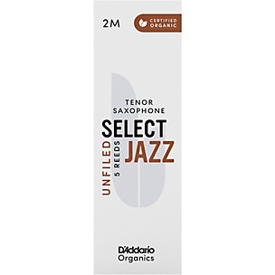 D'Addario Woodwinds Select Jazz, Tenor Saxophone Reeds - Unfiled,Box of 5