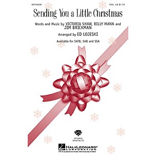 Hal Leonard Sending You a Little Christmas SSA by Jim Brickman arranged by Ed Lojeski