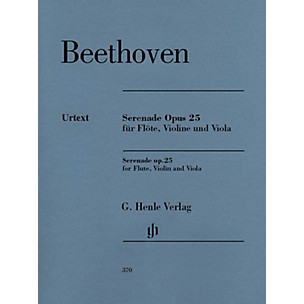 G. Henle Verlag Serenade in D Maj Op. 25 for Flute, Violin and Viola - Revised Edition Henle Music Softcover by Beethoven