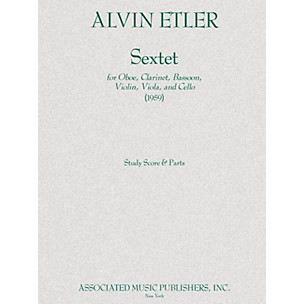 Associated Sextet Ob/bn/vn/va/vc Parts 1959 Ensemble Series by Alvin Etler