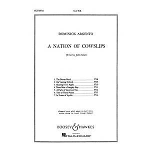Boosey and Hawkes Sharing Eve's Apple (No. 3 from A Nation of Cowslips) SATB a cappella composed by Dominick Argento