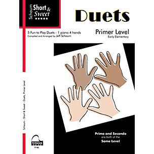 Schaum Short & Sweet: Duets Educational Piano Book (Level Early Elem)