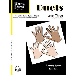 Schaum Short & Sweet: Duets Educational Piano Book (Level Early Inter)