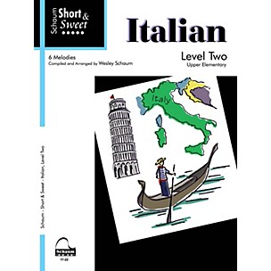 Schaum Short & Sweet: Italian (Level 2 Upper Elem Level) Educational Piano Book