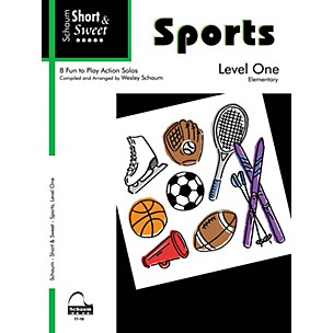 Schaum Short & Sweet: Sports (Level 1 Elem Level) Educational Piano Book