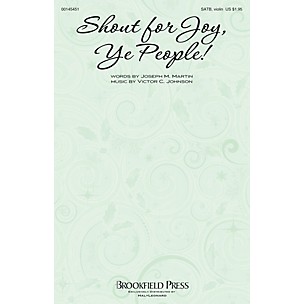 Brookfield Shout for Joy, Ye People! SATB W/ VIOLIN composed by Victor C. Johnson