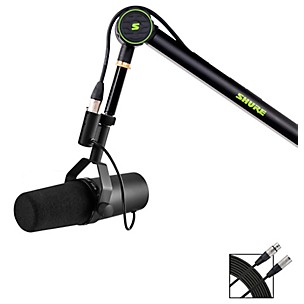 Shure Shure Deluxe Articulating Desktop Mic Boom Stand with SM7B Microphone and 15' XLR Cable