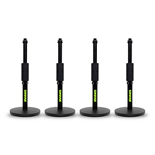 Shure Shure Round 6" Base Desktop Mic Stand With Standard Height-Adjustable Twist Clutch 4-Pack