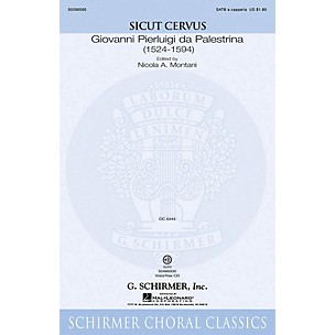 G. Schirmer Sicut Cervus SATB composed by Giovanni Palestrina