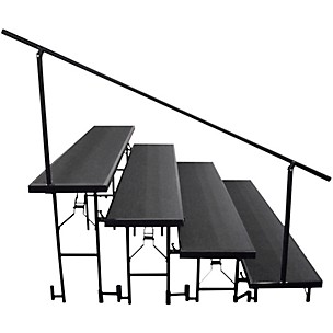 National Public Seating Side Guard Rails for Standard Risers