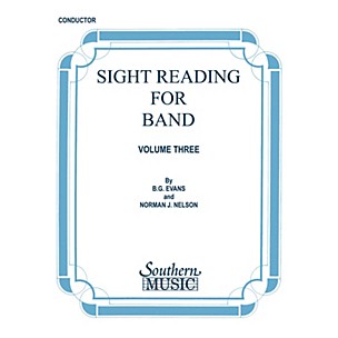 Southern Sight Reading for Band, Book 3 (Alto Sax 1) Southern Music Series  by Billy Evans