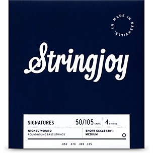 Stringjoy Signatures 4 String Short Scale Nickel Wound Bass Guitar Strings
