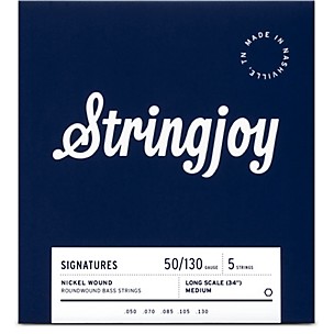 Stringjoy Signatures 5 String Long Scale Nickel Wound Bass Guitar Strings