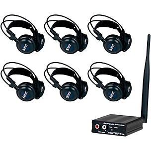 VocoPro Silent Event Package with One Transmitter and Six Wireless Headphone Receivers
