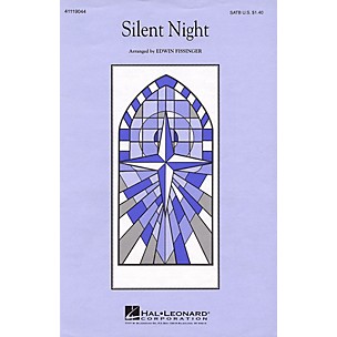 Hal Leonard Silent Night SATB a cappella arranged by Edwin Fissinger