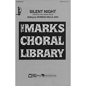 Edward B. Marks Music Company Silent Night (SATB and Piano, 4 Hands) SATB composed by Franz Grüber