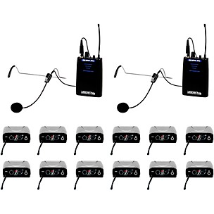 Vocopro SilentPA-IFB-12 One-Way Communication System With 12 Receiver, 902-927.2mHz