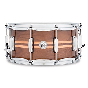 Gretsch Drums Silver Series Walnut Snare Drum with Maple Inlay