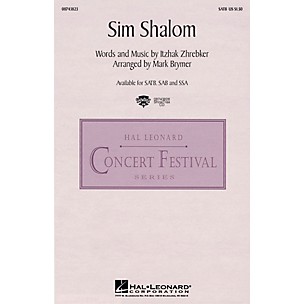 Hal Leonard Sim Shalom SATB arranged by Mark Brymer