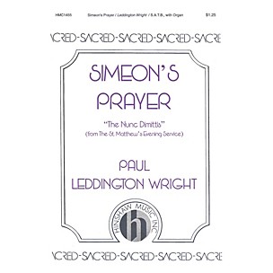 Hinshaw Music Simeon's Prayer SATB composed by Paul Leddington Wright