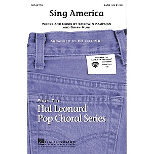 Hal Leonard Sing America (with America the Beautiful) 2-Part Arranged by Ed Lojeski