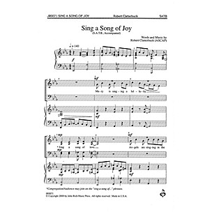 PAVANE Sing a Song of Joy SATB composed by Robert C. Clatterbuck