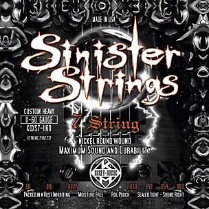Kerly Music Sinister Strings NPS 7 String Custom Heavy Electric Guitar Strings