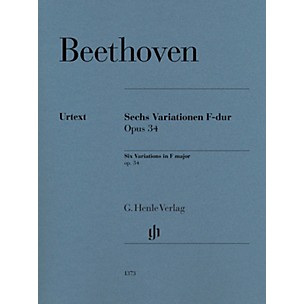 G. Henle Verlag Six Variations in F Major Op. 34 for Piano Solo by Ludwig van Beethoven Edited by Felix Loy