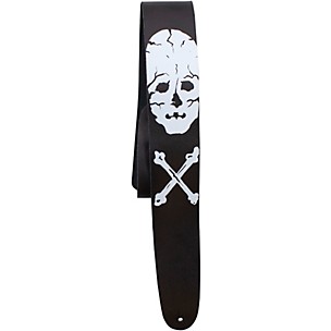 Perri's Skull and Bones Printed Leather Guitar Strap