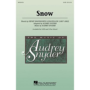 Hal Leonard Snow SATB composed by Audrey Snyder