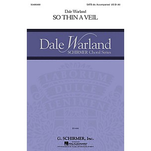 Positive Grid So Thin a Veil (Dale Warland Choral Series) SATB Divisi composed by Dale Warland