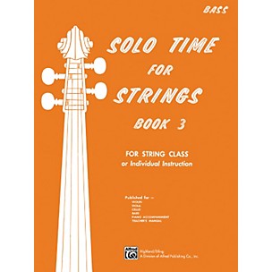 Alfred Solo Time for Strings Book 3 Bass