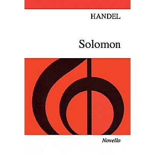 Novello Solomon (Vocal Score) SATB Composed by George Frideric Handel