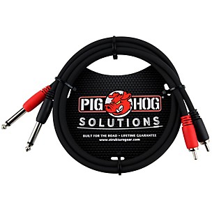 Pig Hog Solutions Dual Cable RCA to 1/4"