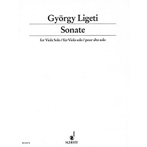 Schott Sonata (1991-1994) (for Solo Viola) Schott Series Composed by György Ligeti