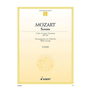 Schott Sonata No. 10 in C Major, KV 330 Schott Series