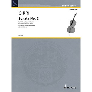 Schott Sonata No. 2 in G Major Schott Softcover Composed by Giovanni Battista Cirri Edited by Rainer Mohrs