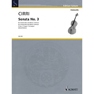 Schott Sonata No. 3 in F Major (Violoncello and Piano (Basso ad lib.)) String Series Softcover