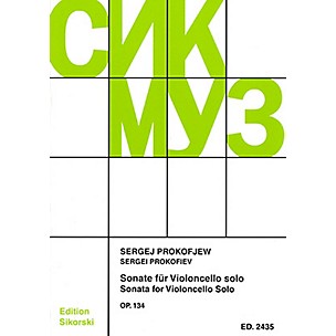 SIKORSKI Sonata Op. 134 (Violoncello Solo) String Series Softcover