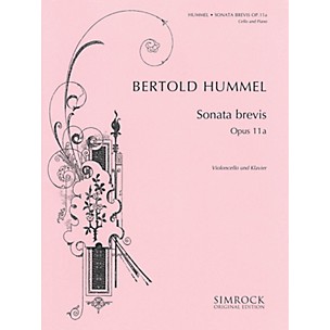 SIMROCK Sonata brevis, Op. 11a (Cello and Piano) Boosey & Hawkes Chamber Music Series Softcover