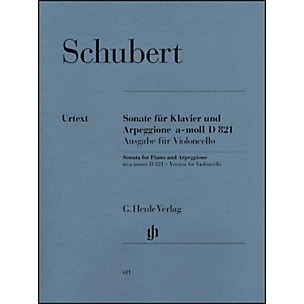 G. Henle Verlag Sonata for Piano and Arpeggione A minor D 821 (Op. Posth. (Version for Violoncello) By Schubert