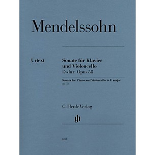 G. Henle Verlag Sonata for Piano and Violoncello D Major Op. 58 (Cello and Piano) Henle Music Folios Series Softcover