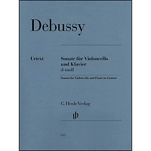 G. Henle Verlag Sonata for Violoncello And Piano In D Minor By Debussy