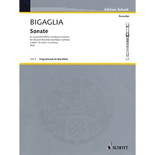 Schott Sonata in A Minor (for Soprano Recorder and B.C.) Schott Series