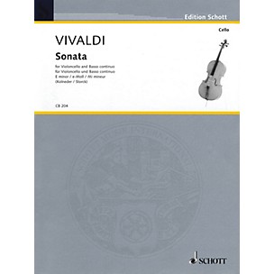Schott Sonata in E Minor RV 40 (Cello and Basso Continuo) String Solo Series